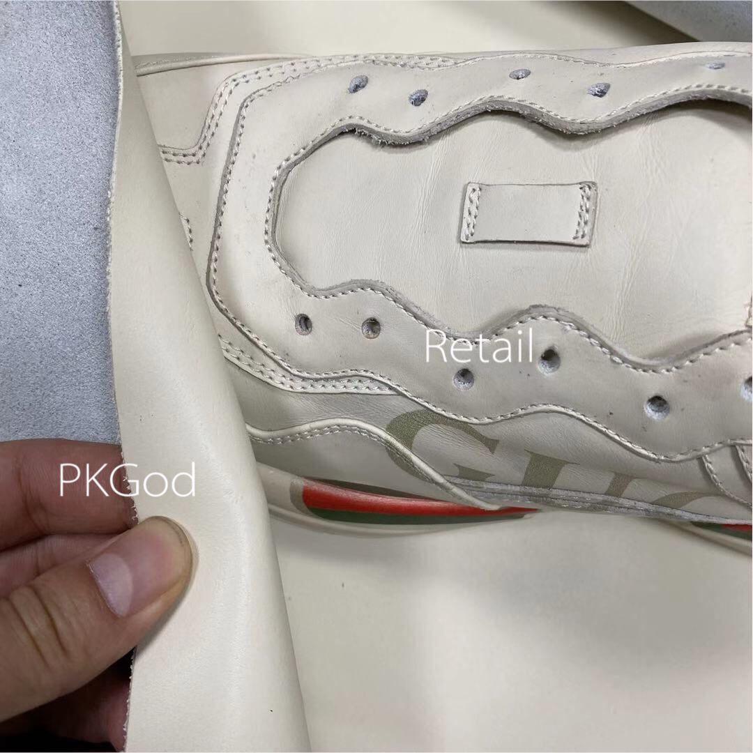 PKGOD RHYTON SNEAKER WHITE LEATHER logo tag BEST VERSION READY TO SHIP